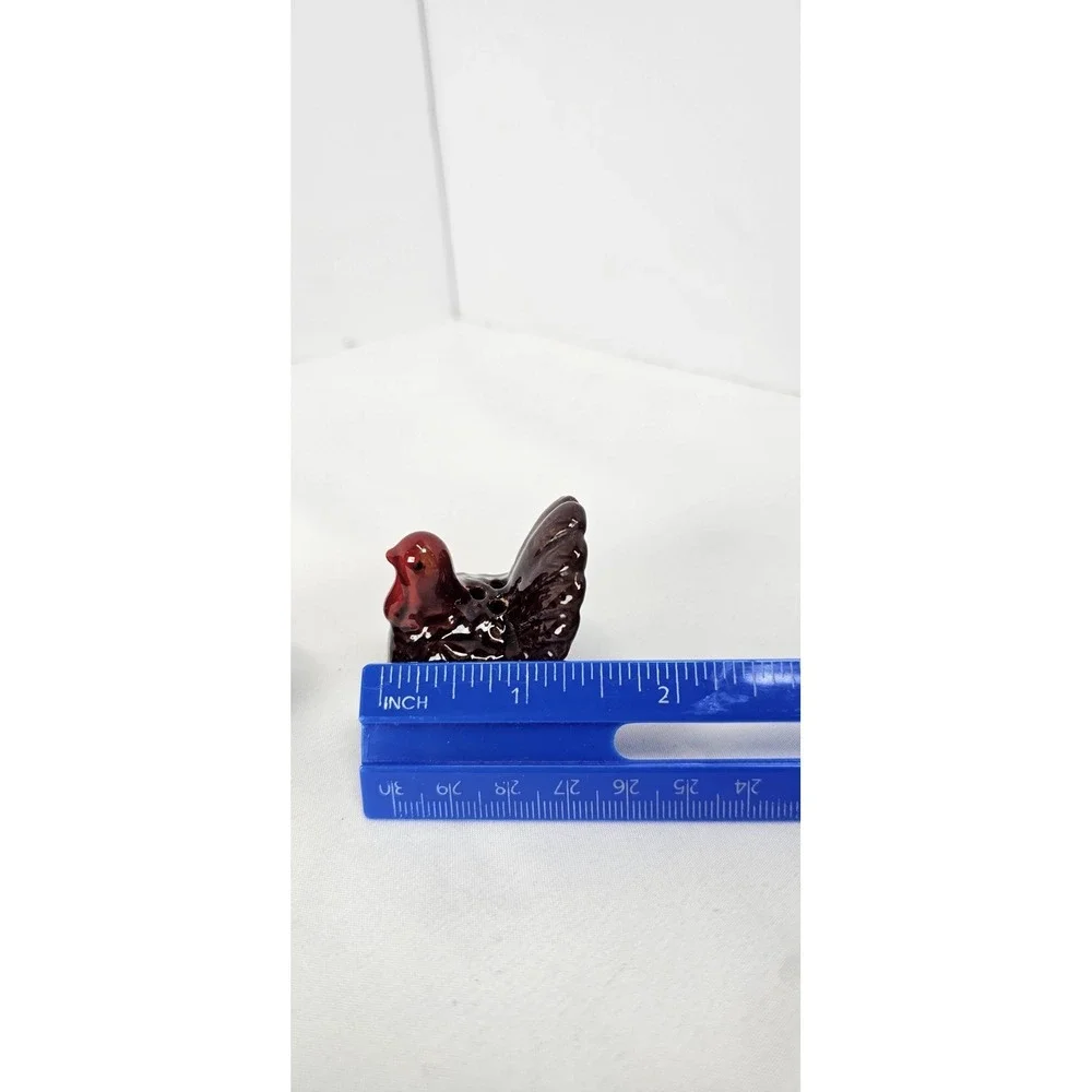 Vintage Turkey Salt & Pepper‎ Shakers Mini Ceramic Brown Thanksgiving Decor